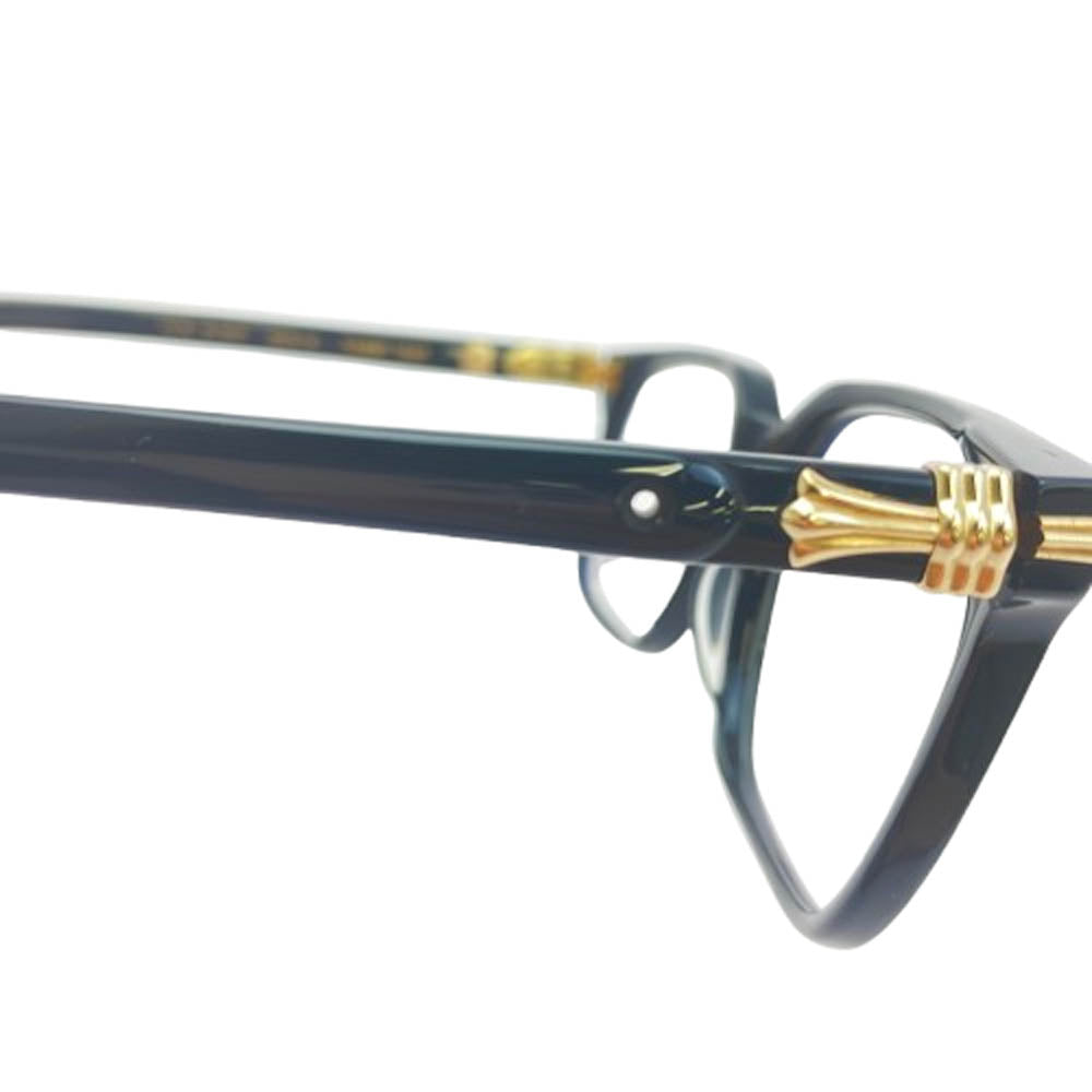 CHROME HEARTS クロムハーツ（原本無） THIRST TRAP BK-18KGP ウェリントン メガネ 眼鏡 アイウェアケース付属 ブラック系 55□19-145【中古】