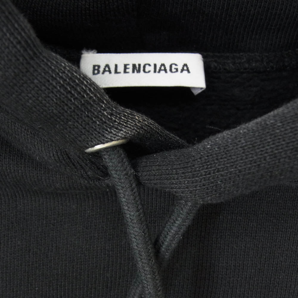 BALENCIAGA バレンシアガ 19SS 556095 TDV15 SPEEDHUNTERS PRINT スピードハンターズ プリント スウェット パーカー ブラック系 M【中古】