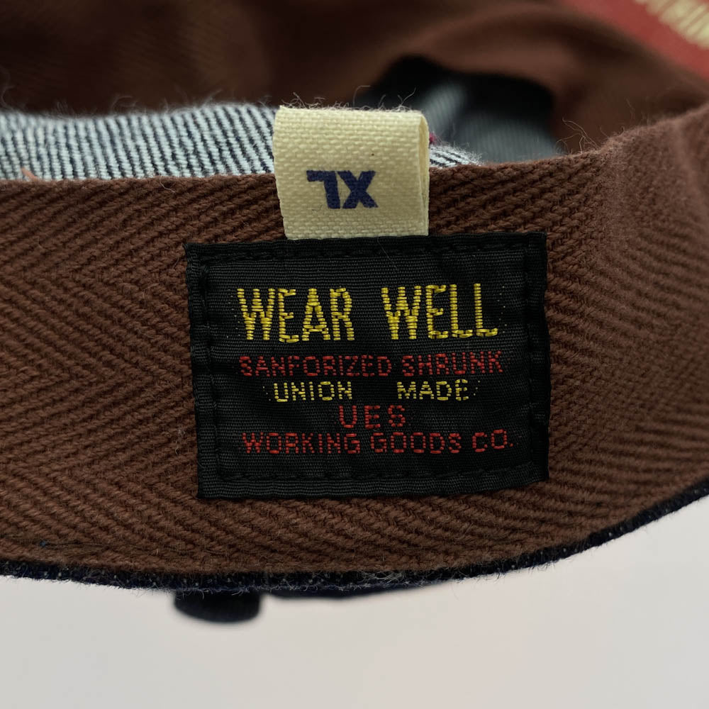UES ウエス DENIM CAP ワッペン デニム キャップ インディゴブルー系 XL【中古】