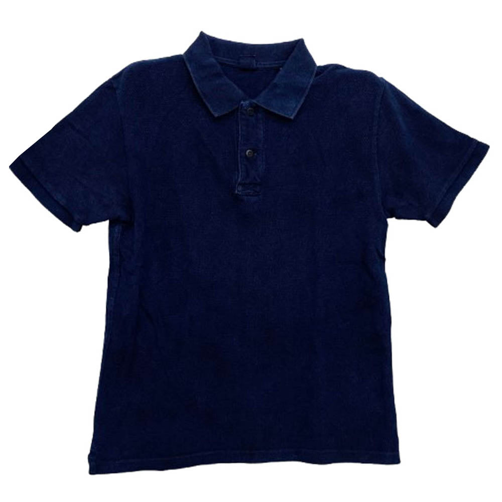 UES ウエス 吊り鹿の子 インディゴ ポロシャツ インディゴブルー系 3【中古】