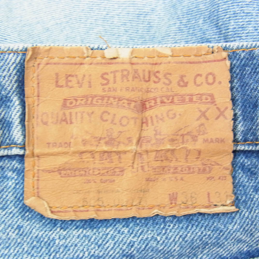 Levi's リーバイス 80s 505-0217 Levi'sジップ 黒カン ボタン裏刻印8 デニム パンツ インディゴブルー系 36【中古】