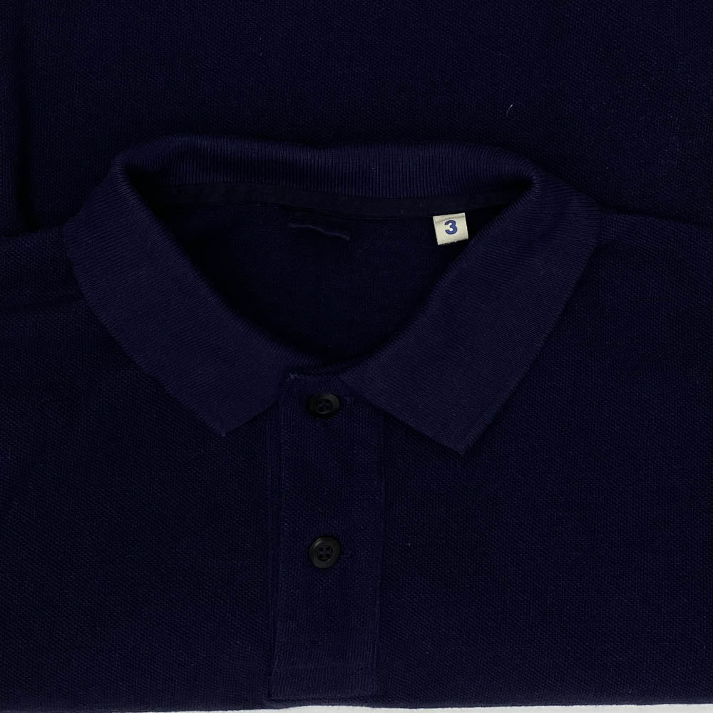 UES ウエス 吊り鹿の子 インディゴ ポロシャツ パープル系 3【中古】