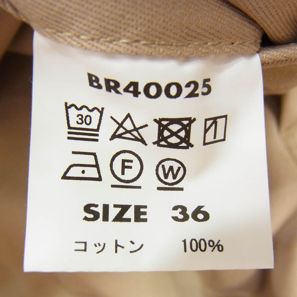 Buzz Rickson's バズリクソンズ BR40025 ORIGINAL SPEC. CHINOS オリジナルスペック ミリタリー チノ トラウザー パンツ ベージュ系 36【中古】