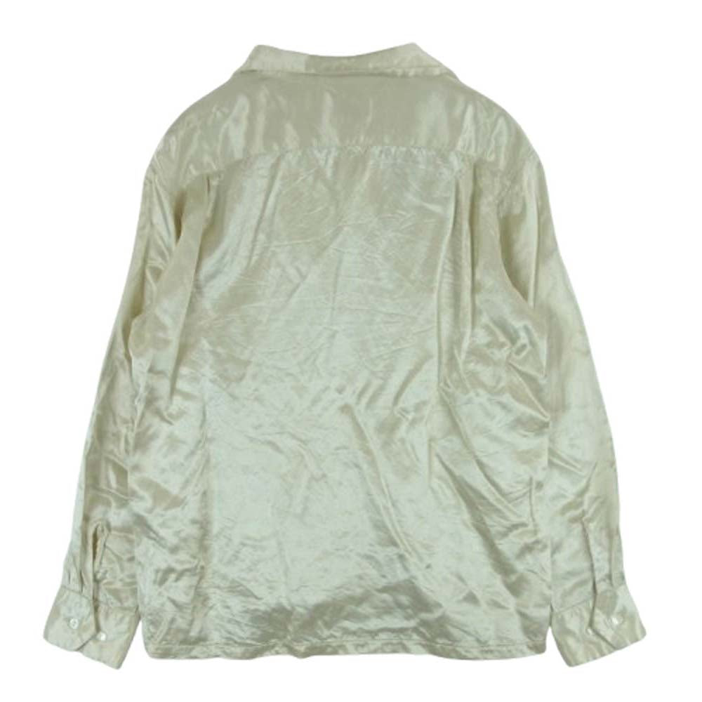 ドライボーンズ オープンカラー 刺繍 アセテート レーヨン 長袖 シャツ オフホワイト系 36 S【中古】