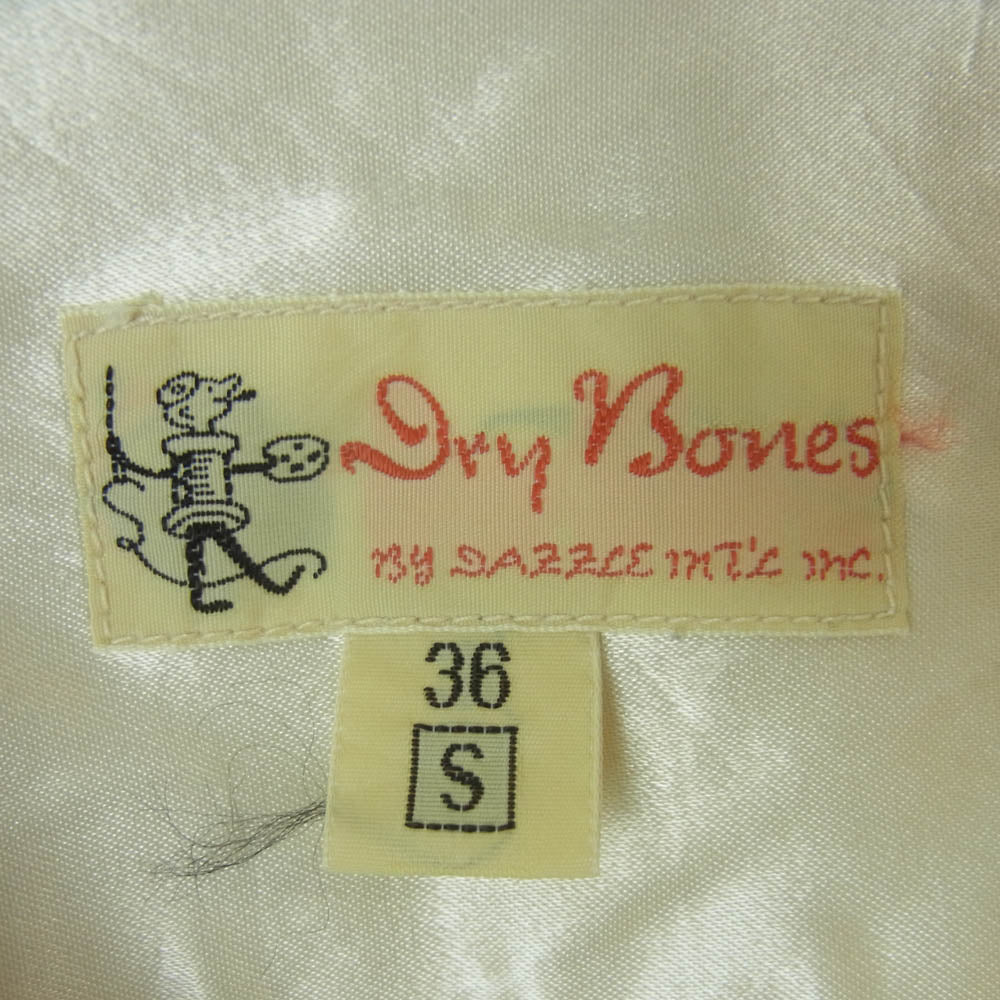ドライボーンズ オープンカラー 刺繍 アセテート レーヨン 長袖 シャツ オフホワイト系 36 S【中古】