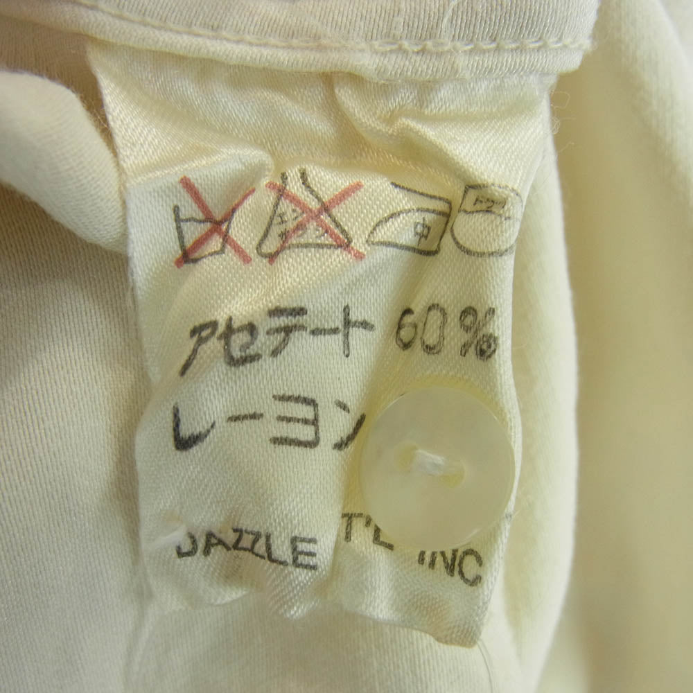 ドライボーンズ オープンカラー 刺繍 アセテート レーヨン 長袖 シャツ オフホワイト系 36 S【中古】