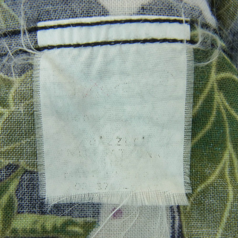 ドライボーンズ 蝶 花柄 プリント オープンカラー アロハ 半袖 シャツ ダークネイビー系 黒に近いダークネイビー系 36 S【中古】