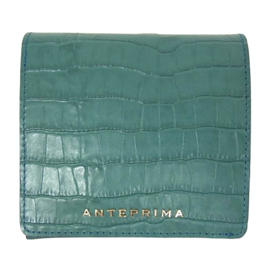 ANTEPRIMA アンテプリマ ランプリング  2つ折り コンパクト 財布 グリーン系【極上美品】【中古】