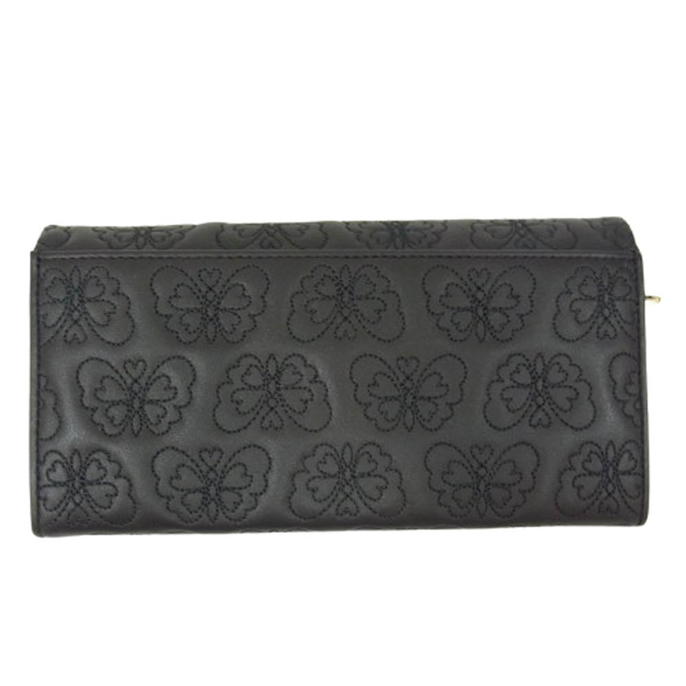ANNA SUI アナスイ 317100-10 チェイス 長財布 ブラック系【極上美品】【中古】