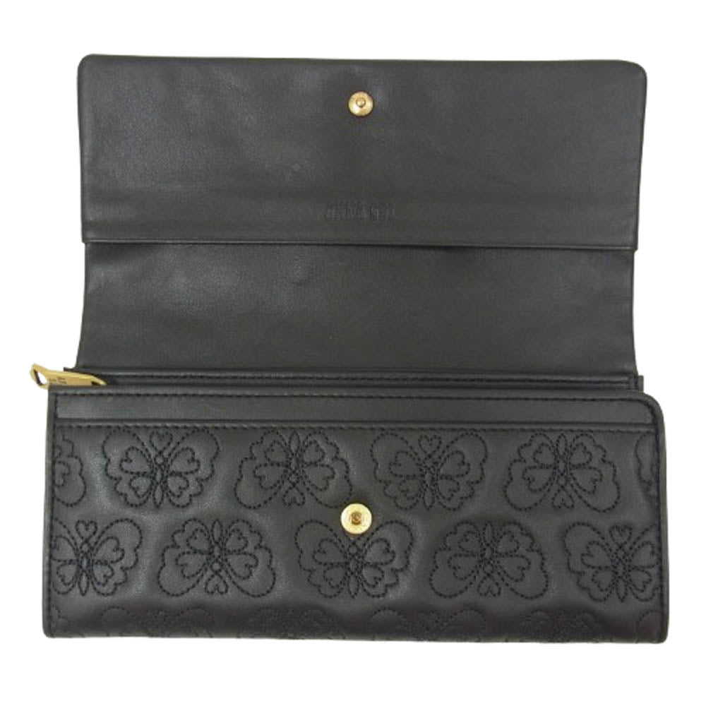 ANNA SUI アナスイ 317100-10 チェイス 長財布 ブラック系【極上美品】【中古】