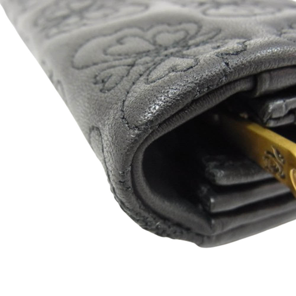 ANNA SUI アナスイ 317100-10 チェイス 長財布 ブラック系【極上美品】【中古】