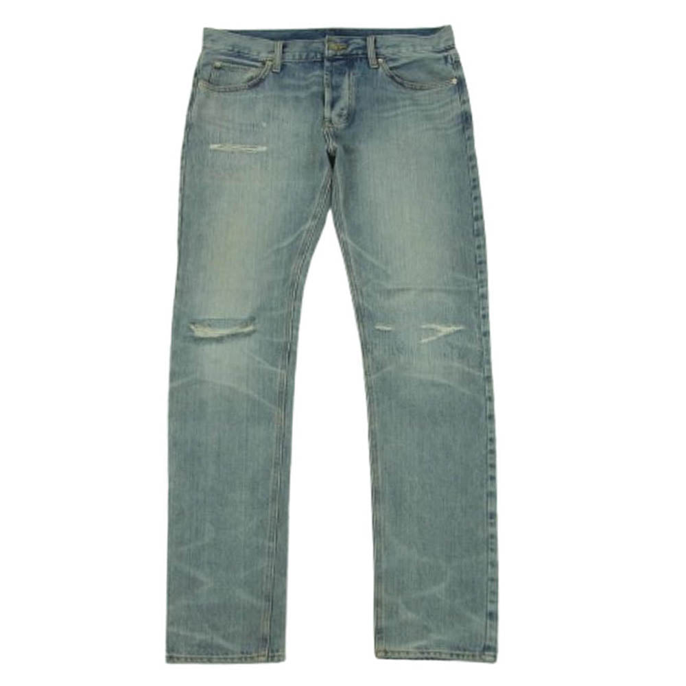 FEAR OF GOD フィアオブゴッド 130BT202020F ESSENTIALS エッセンシャルズ ダメージ加工 デニム パンツ インディゴブルー系 32【中古】