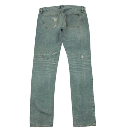 FEAR OF GOD フィアオブゴッド 130BT202020F ESSENTIALS エッセンシャルズ ダメージ加工 デニム パンツ インディゴブルー系 32【中古】