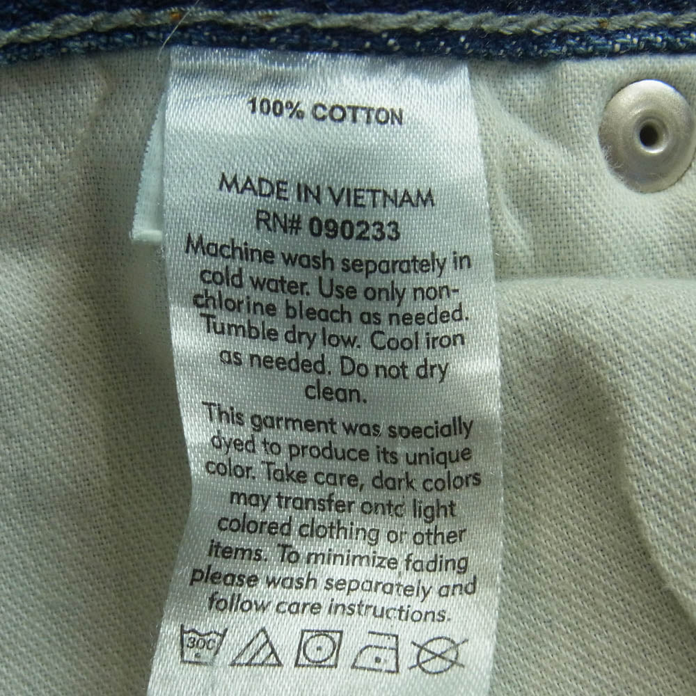 FEAR OF GOD フィアオブゴッド 130BT202020F ESSENTIALS エッセンシャルズ ダメージ加工 デニム パンツ インディゴブルー系 32【中古】