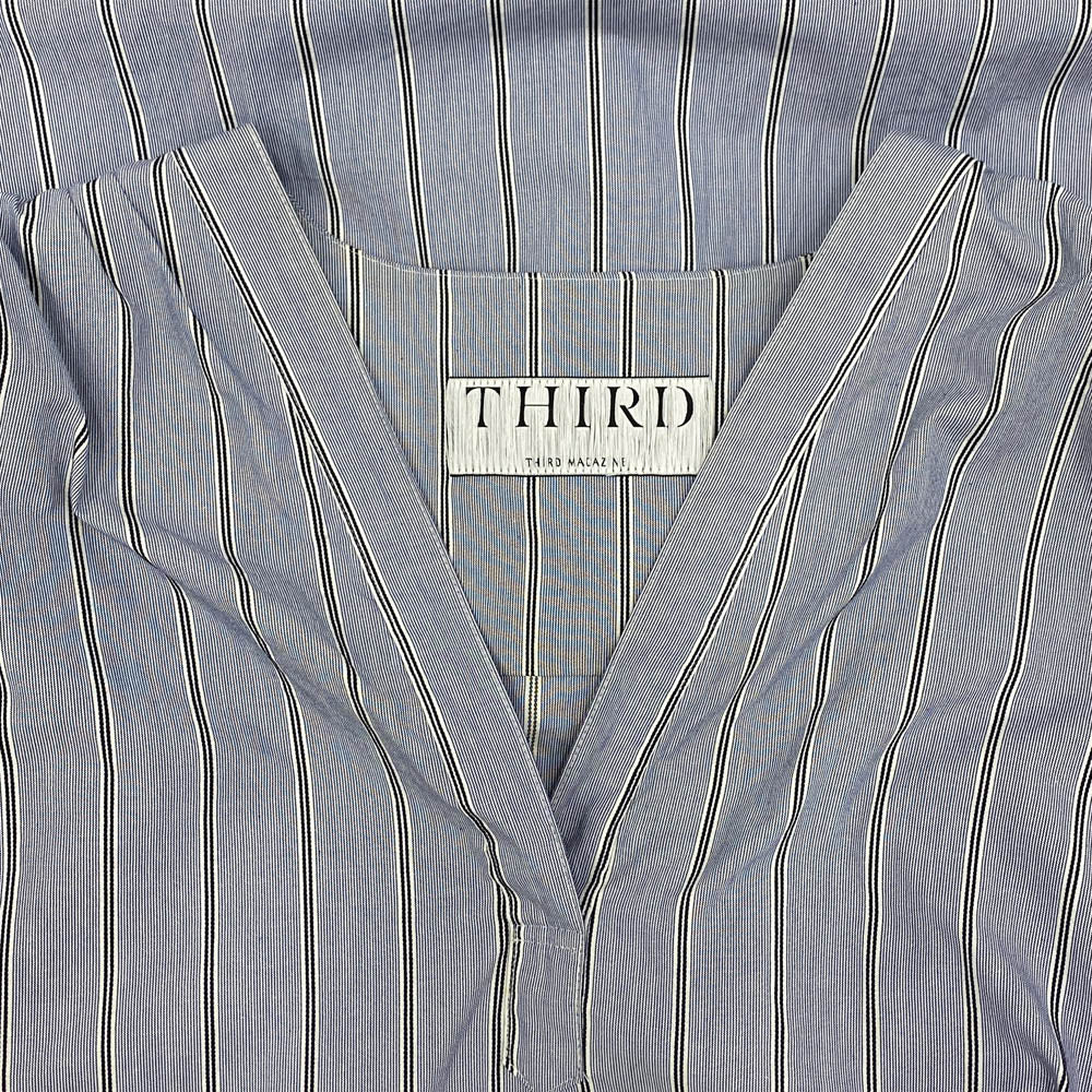 サードマガジン ストライプ ロング 長袖 ワンピース ブルー系【中古】