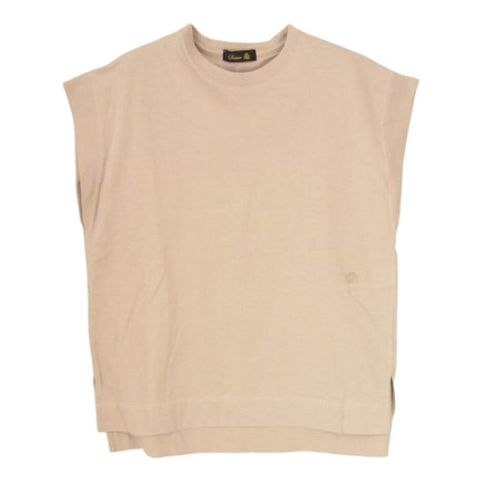 Drawer ドゥロワー 6517-299-0636 フレンチ ノースリーブ ロゴ カットソー ベージュ系 サイズ表記無【中古】