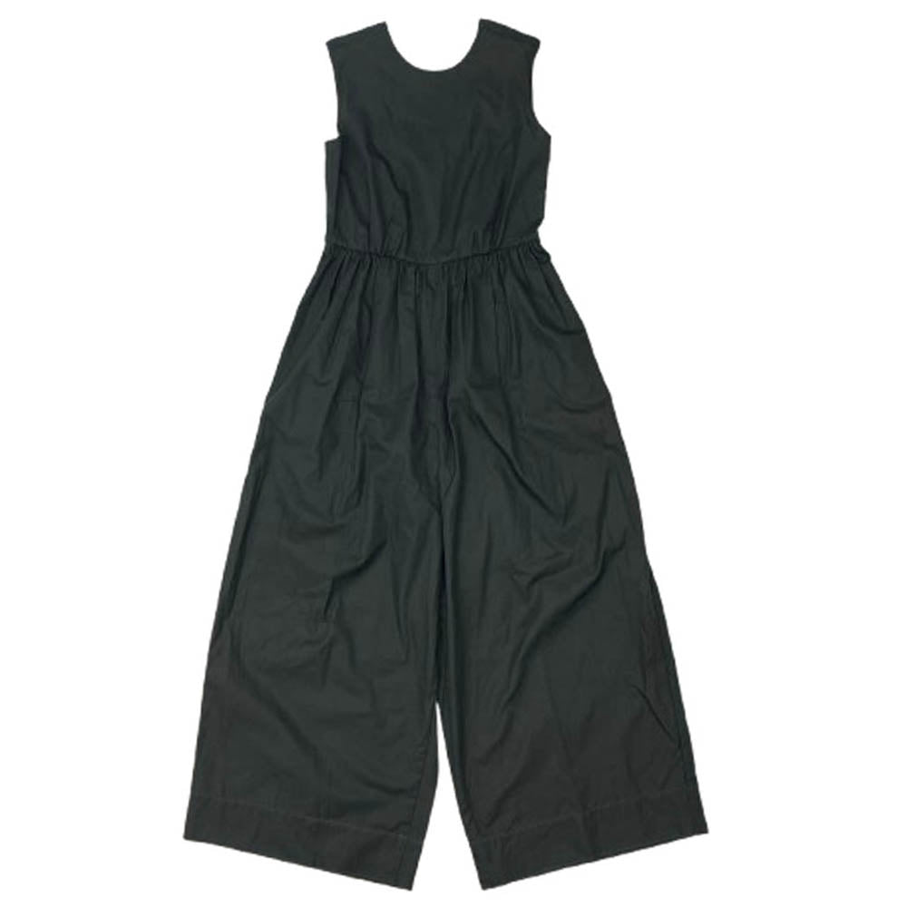 Drawer ドゥロワー 6526-299-1190 コットン ノースリーブ オールインワン ダークグリーン系 36【中古】