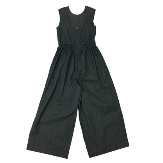 Drawer ドゥロワー 6526-299-1190 コットン ノースリーブ オールインワン ダークグリーン系 36【中古】