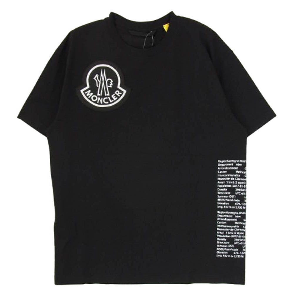 MONCLER モンクレール GENIUS ジーニアス MAGLIA ロゴワッペン 半袖 Tシャツ ブラック系 M【美品】【中古】