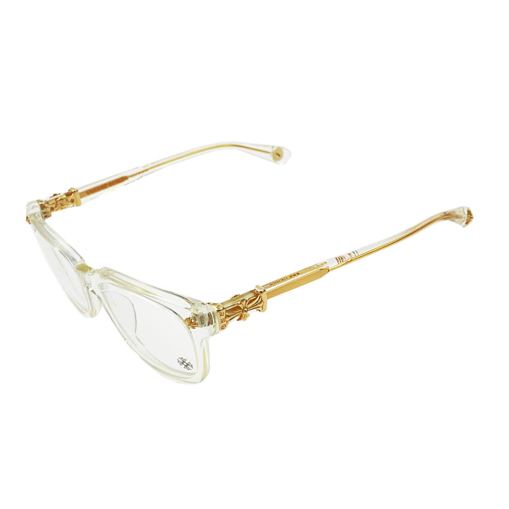 CHROME HEARTS クロムハーツ（原本無） COX UCKER 50641169 CRYS ウェリントン クリアフレーム 眼鏡 メガネ アイウェアケース付き クリア系 52□19－153【中古】