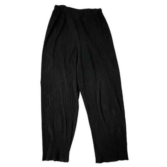ISSEY MIYAKE イッセイミヤケ IM84-FF917 サークル エンボス プリーツ イージー パンツ ブラック系 L【中古】