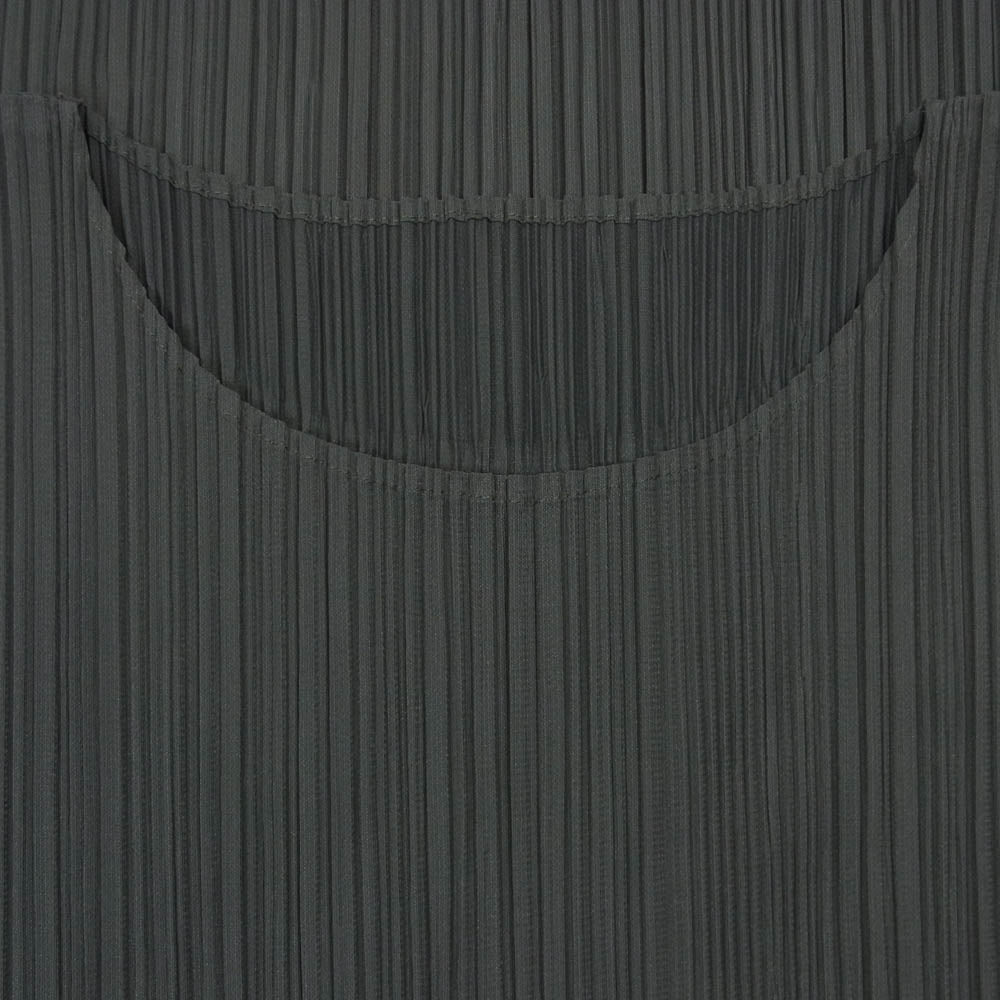 ISSEY MIYAKE イッセイミヤケ IM13-JK553 90s プリーツ 半袖 Tシャツ カットソー ポリエステル 日本製 グレー系 M【中古】