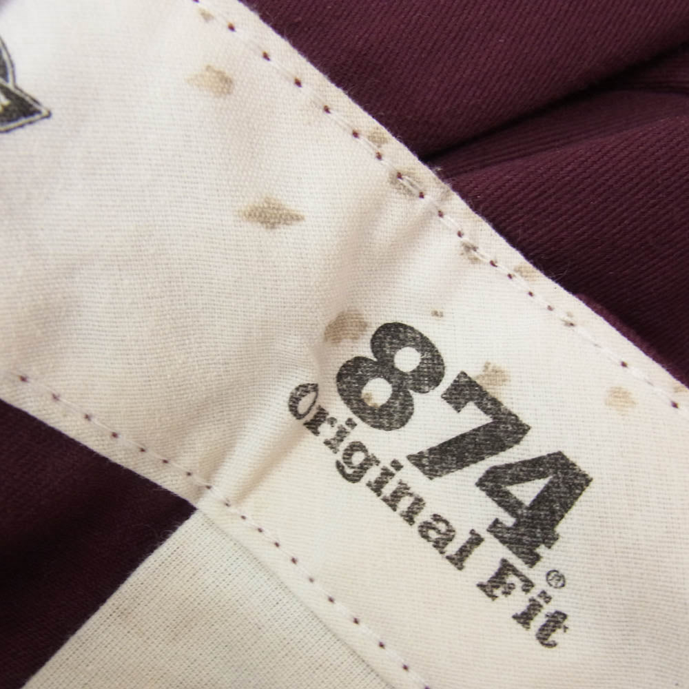 リビルドバイニードルス Dickies ディッキーズ 874 Folded Knee Casual Long Pants 折り膝 カジュアル ロング パンツ パープル系 34【中古】