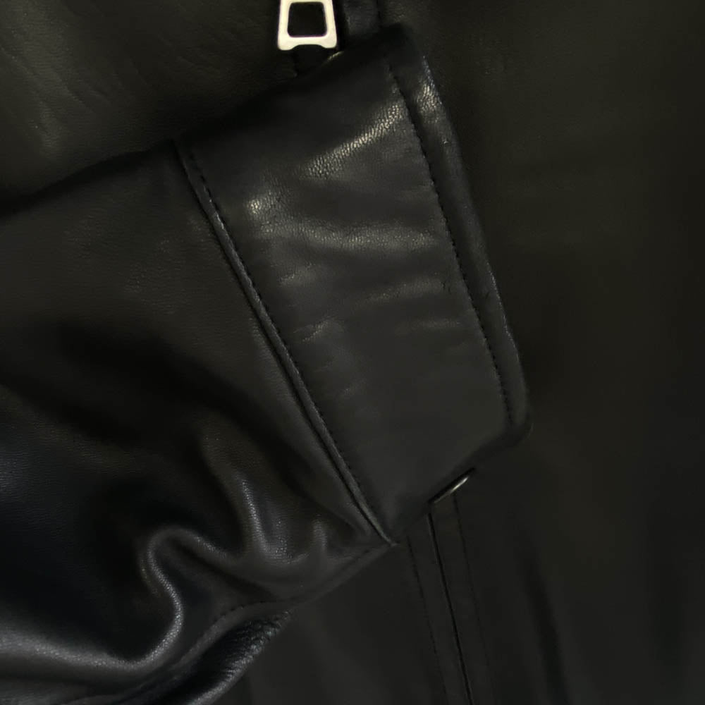 NAUTICA ノーティカ Leather Blouson レザー ブルゾン ジャケット ブラック系 M【中古】