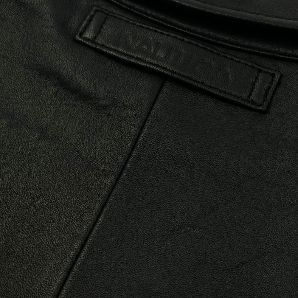 NAUTICA ノーティカ Leather Blouson レザー ブルゾン ジャケット ブラック系 M【中古】