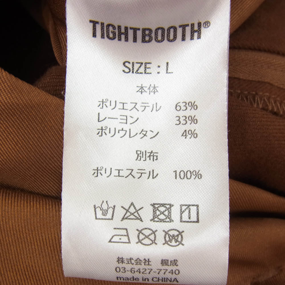 TIGHTBOOTH タイトブース 22AW FW22-B10 TR BAGGY SLACKS バギー スラックス パンツ ブラウン系 L【新古品】【未使用】【中古】