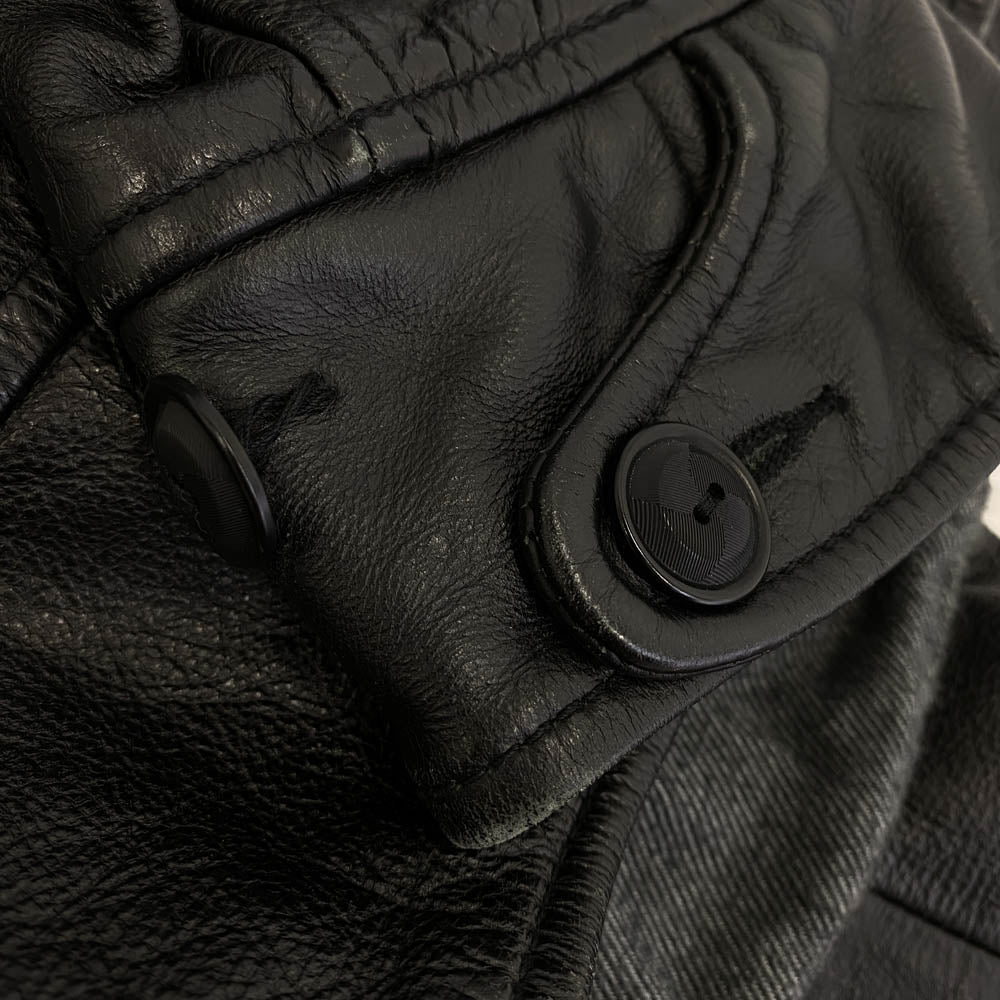 NEIGHBORHOOD ネイバーフッド 15AW 152SZNH-JKM01 HERON/CL-JKT ヘロン レザー ジャケット ブラック系 S【中古】