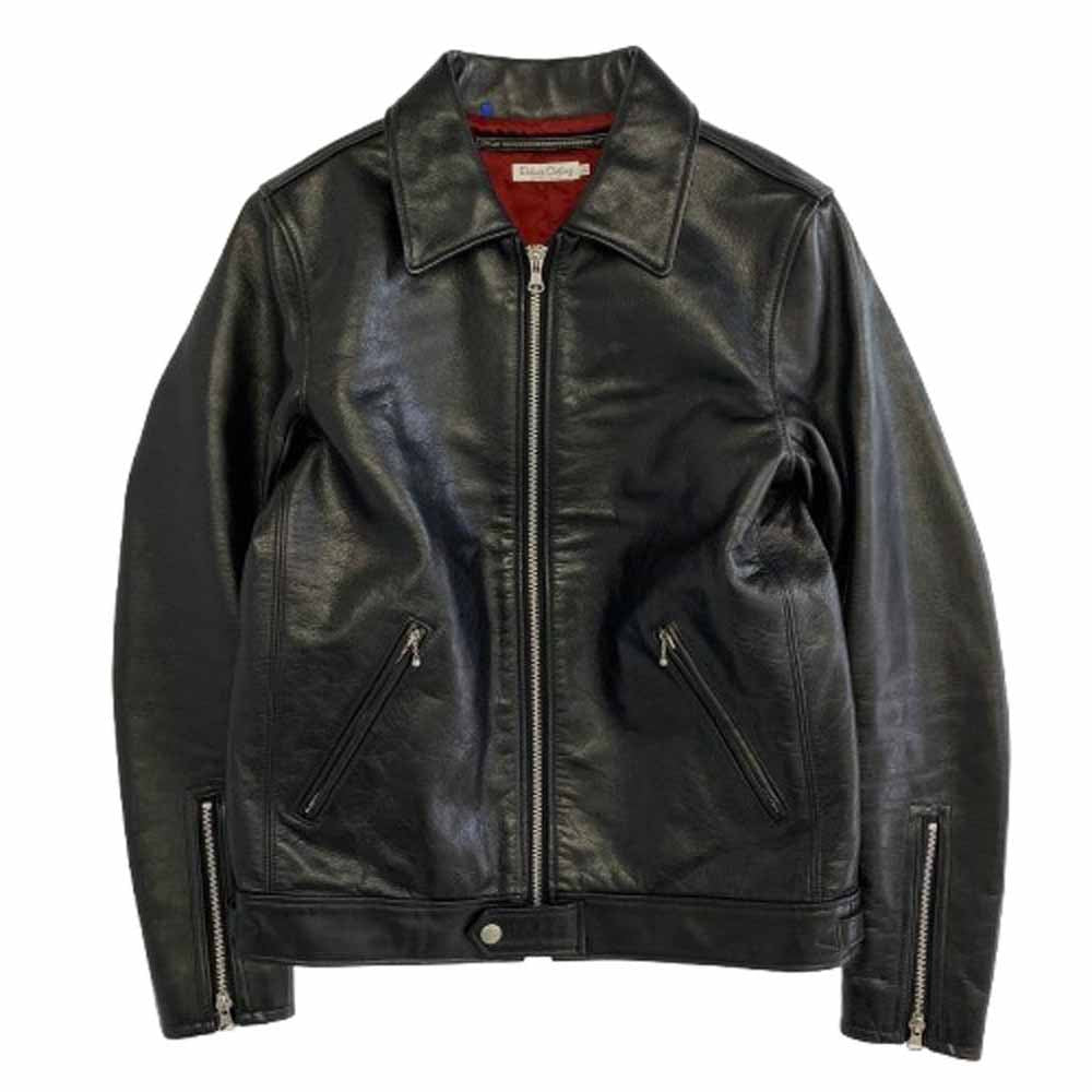 DELUXE デラックス deluxe clothing レザー シングル ライダース ジャケット ブラック系 M【中古】
