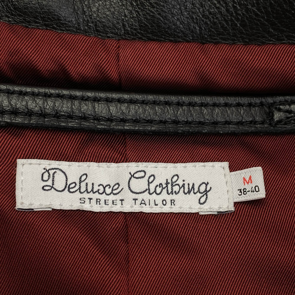 DELUXE デラックス deluxe clothing レザー シングル ライダース ジャケット ブラック系 M【中古】