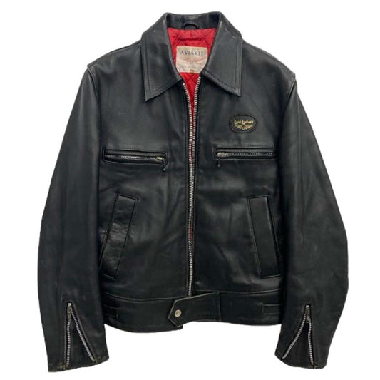 Lewis Leathers ルイスレザー 70s Dominator Jacket ドミネーター 赤羽 青文字 シングル ライダース レザー ジャケット ブラック系 32【中古】