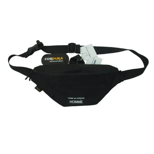 COMME des GARCONS HOMME コムデギャルソンオム HO-K291-051-1-1 LOGO WAIST BAG ロゴ刺繍 ウエストバッグ ショルダーバッグ ブラック系【極上美品】【中古】