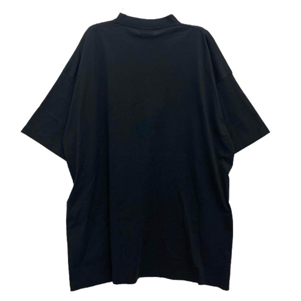 BALENCIAGA バレンシアガ 724509 TNVL8 GARDE-ROBE オーバーサイズ コットン 半袖 Tシャツ ブラック系 4【極上美品】【中古】
