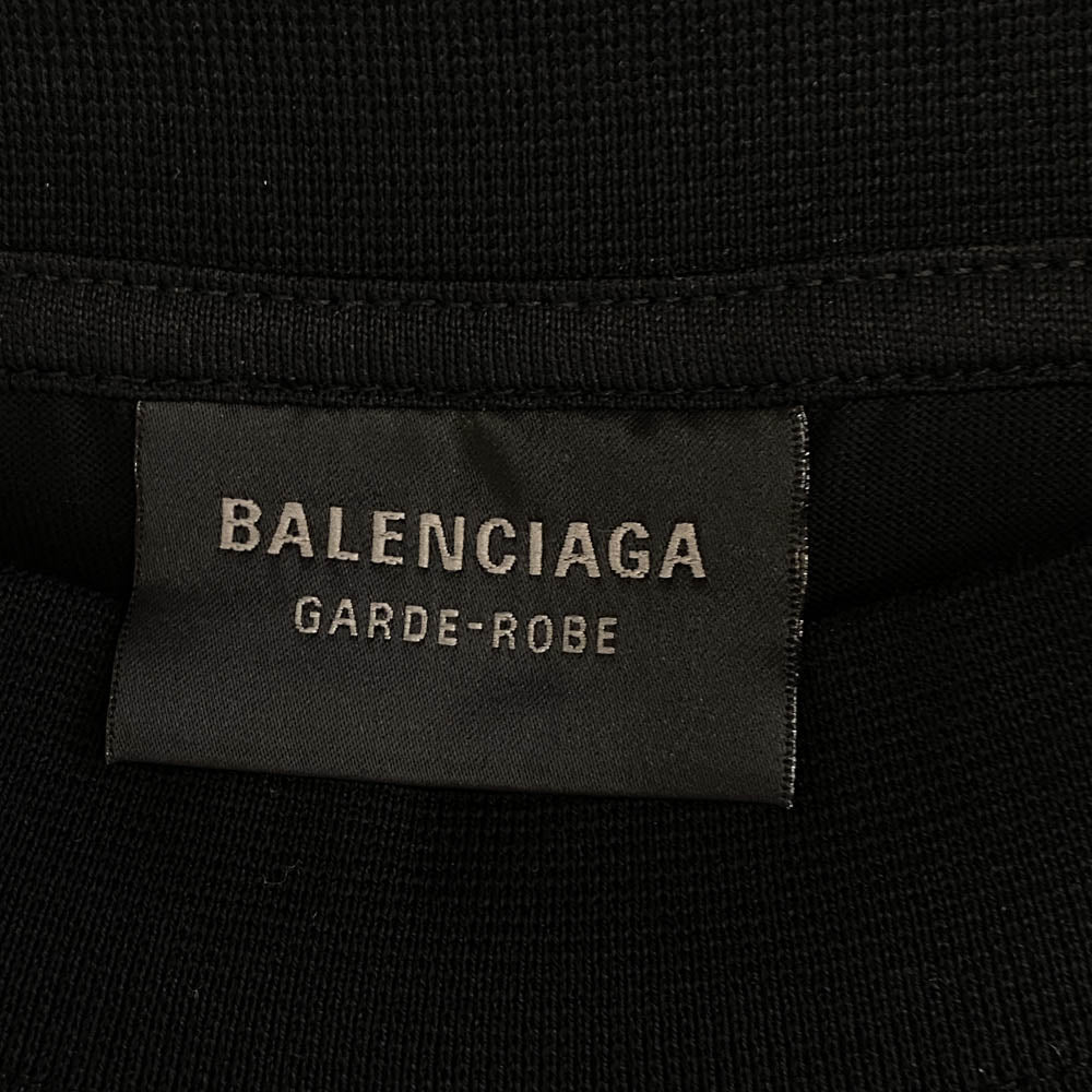BALENCIAGA バレンシアガ 724509 TNVL8 GARDE-ROBE オーバーサイズ コットン 半袖 Tシャツ ブラック系 4【極上美品】【中古】