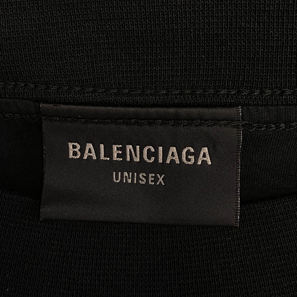 BALENCIAGA バレンシアガ 787358 TQVJ4 インサイドアウト ロゴ スポーツ 半袖 Tシャツ ブラック系 5【極上美品】【中古】