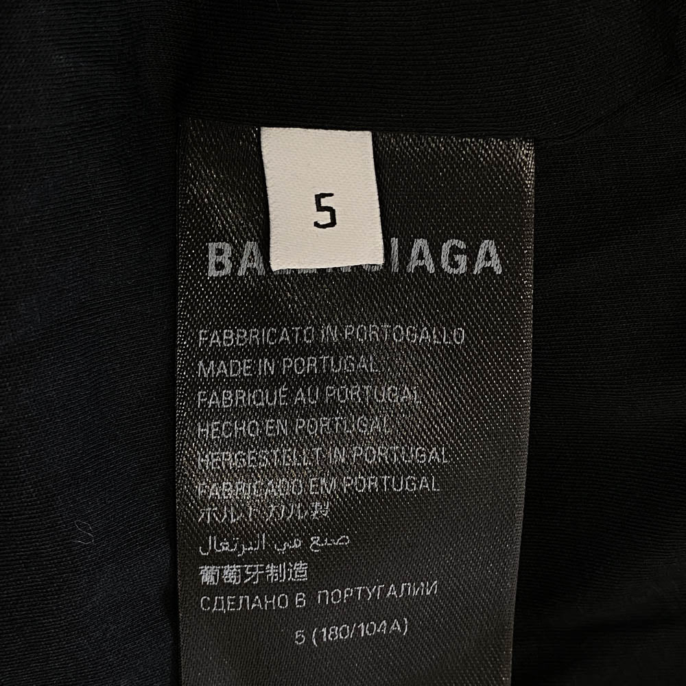 BALENCIAGA バレンシアガ 787358 TQVJ4 インサイドアウト ロゴ スポーツ 半袖 Tシャツ ブラック系 5【極上美品】【中古】