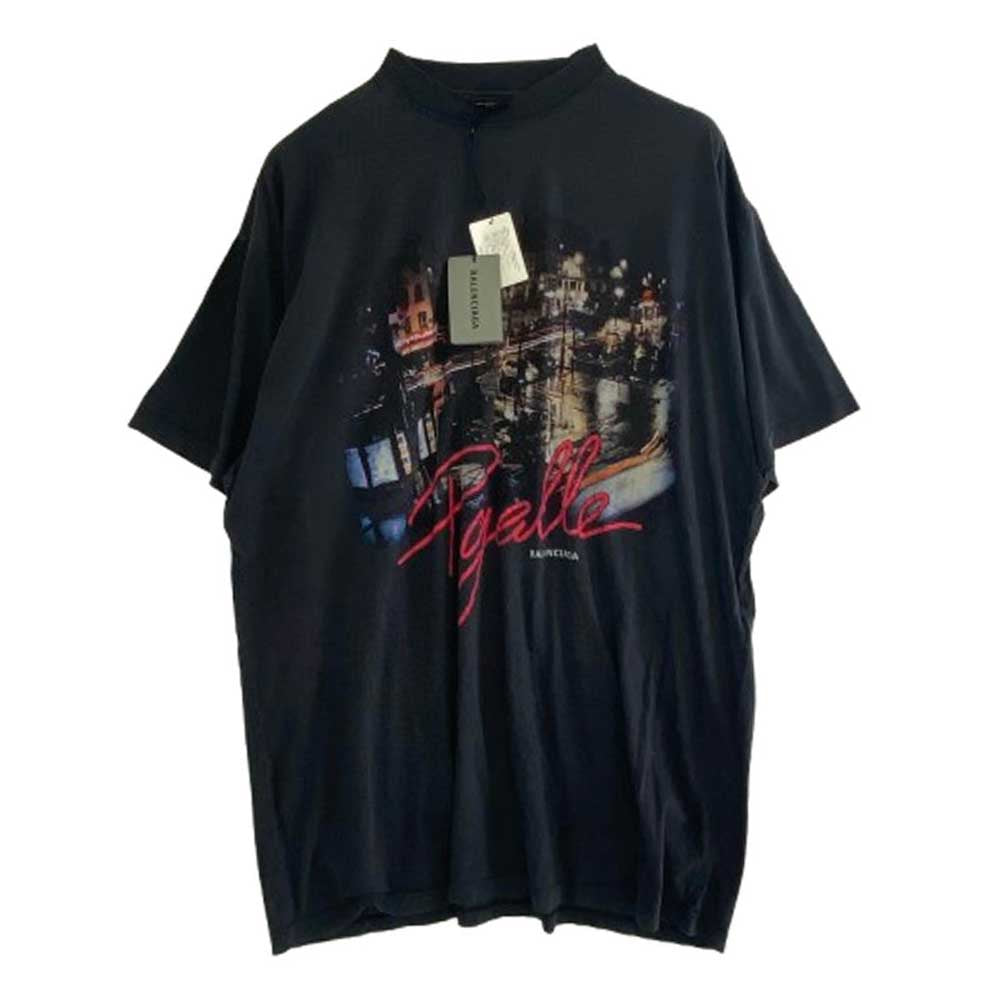 BALENCIAGA バレンシアガ 24AW 787349 TRV01 Pigalle ピガール オーバーサイズ 半袖 Tシャツ ブラック系 4【美品】【中古】