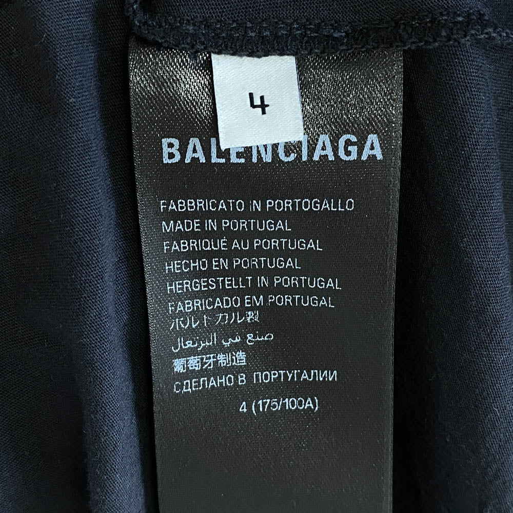 BALENCIAGA バレンシアガ 24AW 787349 TRV01 Pigalle ピガール オーバーサイズ 半袖 Tシャツ ブラック系 4【美品】【中古】