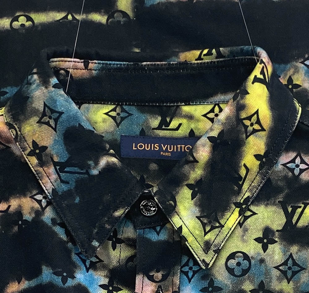 LOUIS VUITTON ルイ・ヴィトン 21AW RM2129 H98 HLA10W モノグラム タイダイ デニム ジャケット ブラック系 5L【中古】