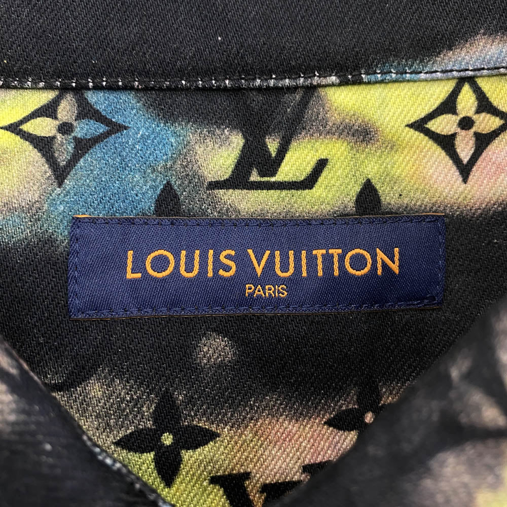 LOUIS VUITTON ルイ・ヴィトン 21AW RM2129 H98 HLA10W モノグラム タイダイ デニム ジャケット ブラック系 5L【中古】