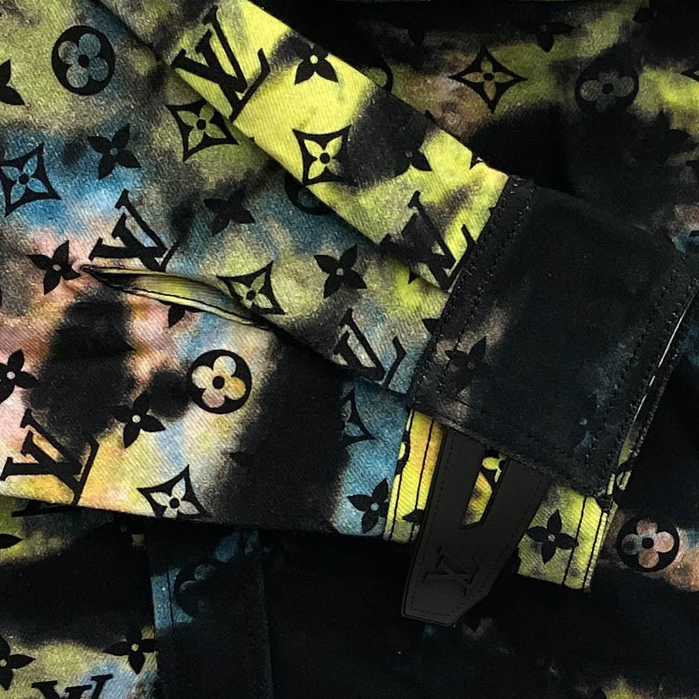 LOUIS VUITTON ルイ・ヴィトン 21AW RM2129 H98 HLA10W モノグラム タイダイ デニム ジャケット ブラック系 5L【中古】