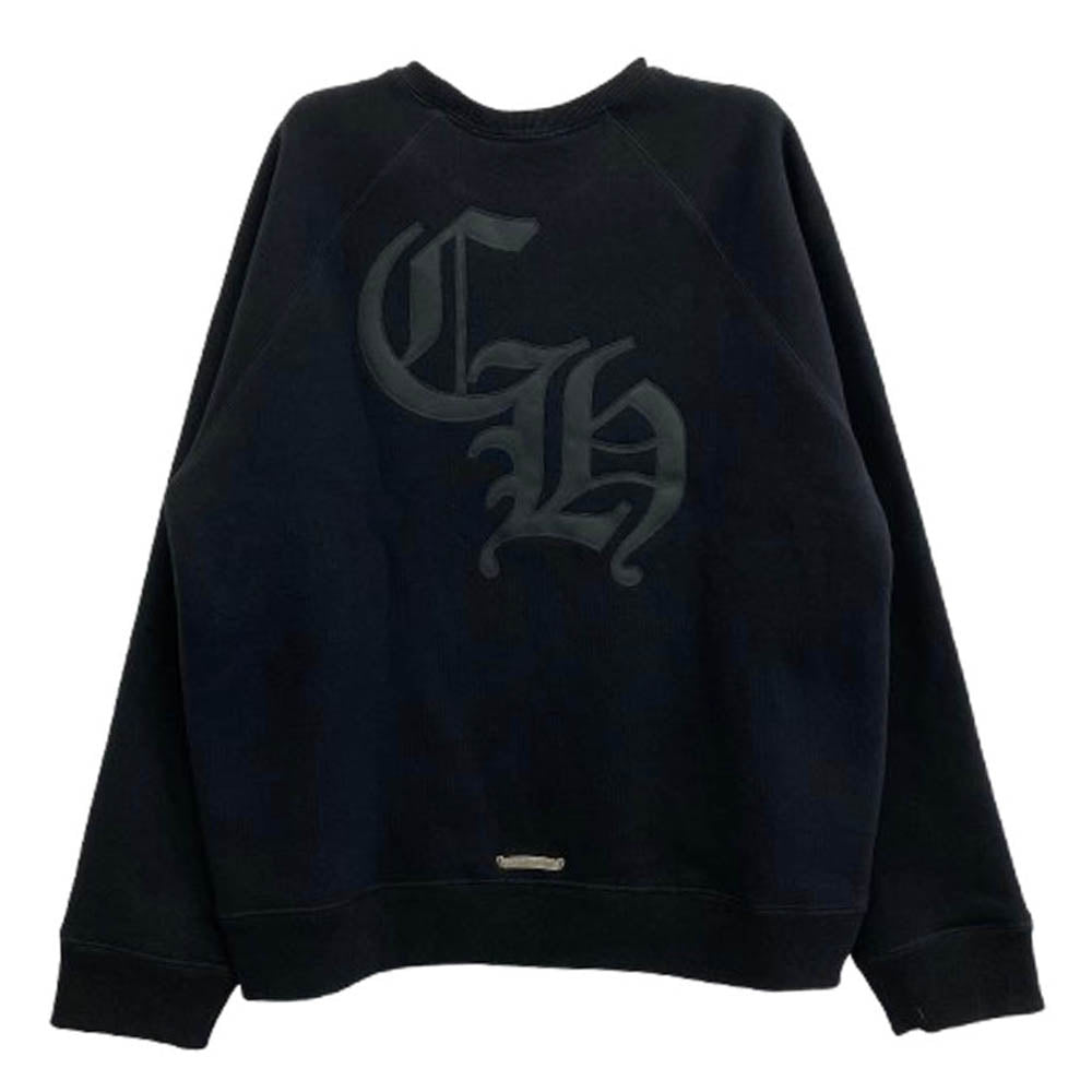 CHROME HEARTS クロムハーツ（原本無） 7-11 CREW バック CHロゴ刺繍 スウェット ブラック系 XL【中古】