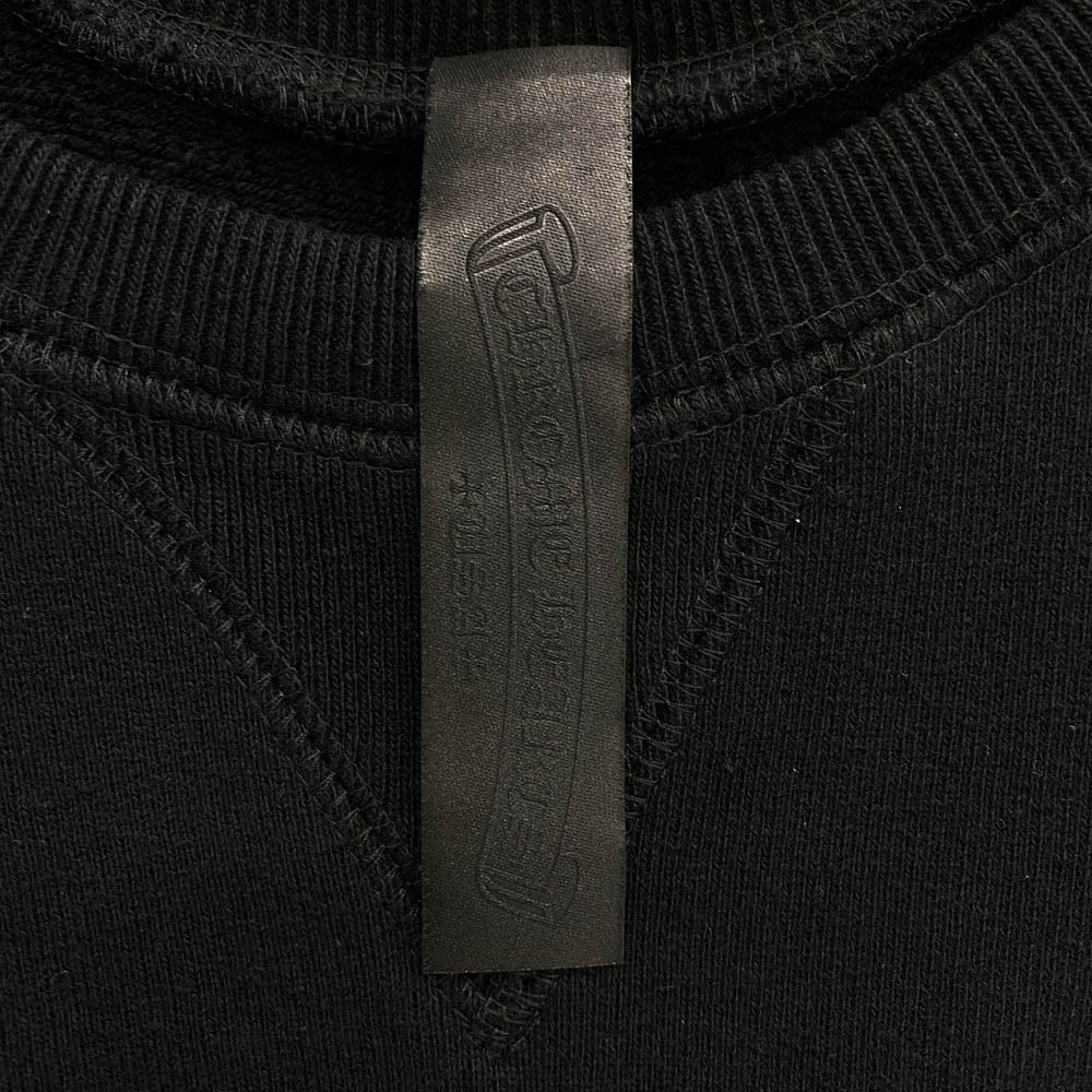 CHROME HEARTS クロムハーツ（原本無） 7-11 CREW バック CHロゴ刺繍 スウェット ブラック系 XL【中古】
