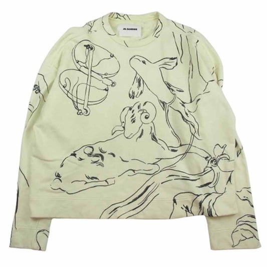JIL SANDER ジルサンダー 22AW J21GU0010 総柄 星座 クルーネック スウェット オフホワイト系 M【中古】