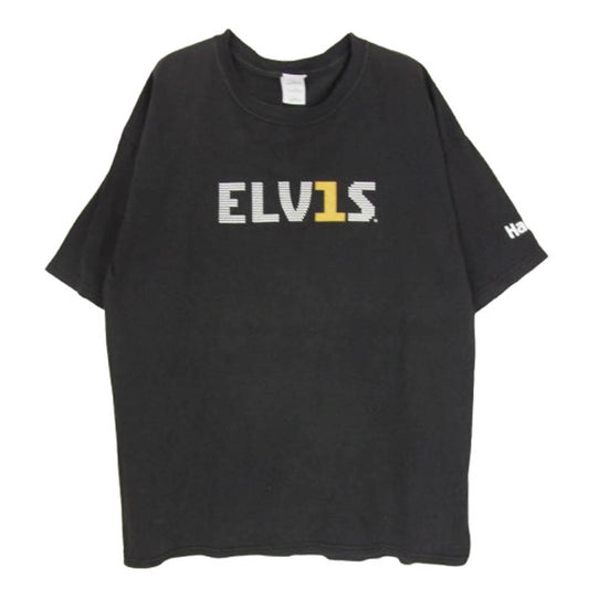 ヴィンテージ 00s GILDANタグ ELVIS エルビスプレスリー プリント Tシャツ ブラック系 XL【中古】