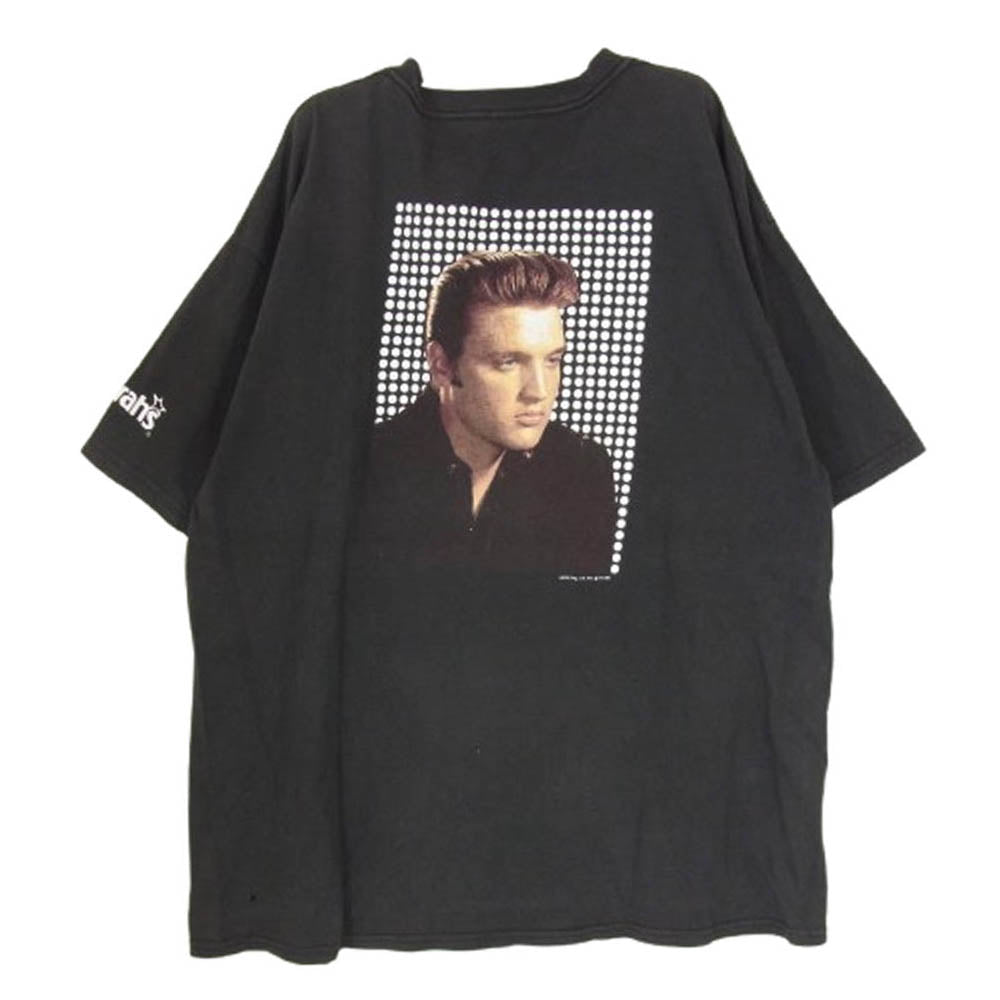 ヴィンテージ 00s GILDANタグ ELVIS エルビスプレスリー プリント Tシャツ ブラック系 XL【中古】
