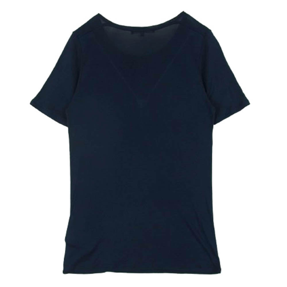 GUCCI グッチ 355551 X2121 国内正規品 シルク100％ 半袖 ニット ポケット Tシャツ ネイビー系 S【中古】
